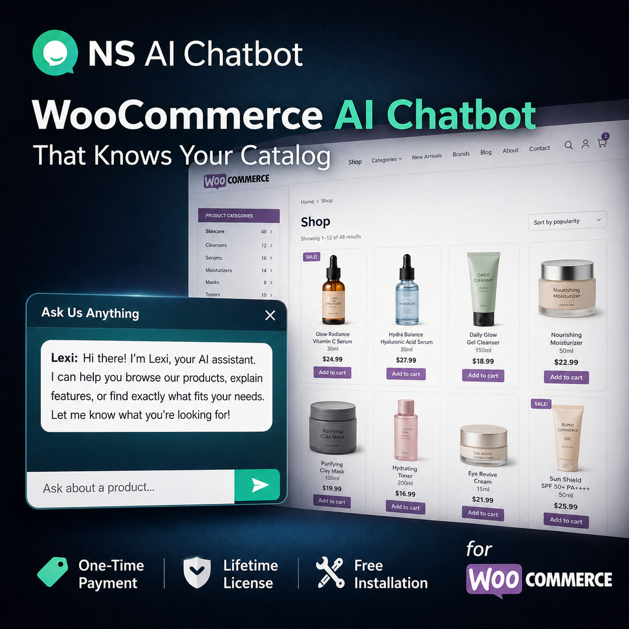 NS AI Chatbot for WooCommerce preview 2